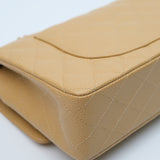 Chanel Double Flap Medium Dark Beige Vintage GHW -s8