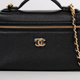 Chanel Slim Vanity Black Grained Calfskin