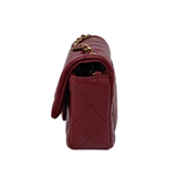 Chanel Extra Mini Rec Lambskin Burgundy GHW - (MICROCHIP)