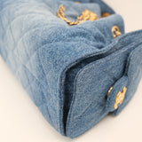 Chanel 25 Mini Denim Blue GHW - (MICROCHIP)