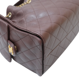 Chanel 25 Small Dark Brown Caviar GHW - (MICROCHIP)