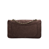 HOLD | Chanel Maxi Flap Suede Choco Brown GHW - (MICROCHIP)