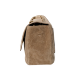Chanel 26s Suede Dark Beige Maxi Flap GHW - (BRANDNEW)