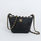 Chanel 21s Distressed Hobo Bag Black -s31