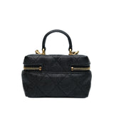 Chanel Black Micro Caviar Vanity Case with Chain - s31