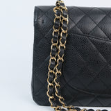 Chanel Double Flap Medium Black s13