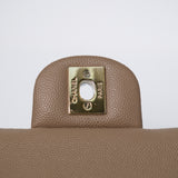 Chanel Double Flap Small Dark Beige GHW - (MICROCHIP)