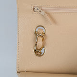 Chanel Beige Double Flap Jumbo Beige Clair -s17