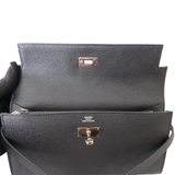 Hermes Kelly Wallet Black PHW - A