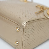 Dior Mini Lady D Phython Gold
