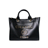 Chanel Deauville Tote Black Caviar GHW - s28