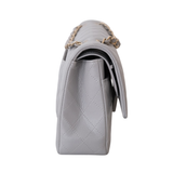 Chanel Double Flap Medium Dove Gray GHW - (MICROCHIP)