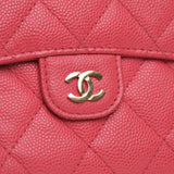 Chanel Dark Pink Trifold Wallet GHW - s22