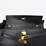 Hermes Kelly Elan Noir Chevre GHW - B