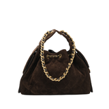 HOLD | Chanel 25 Small Dark Brown Suede GHW - (MICROCHIP)