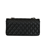 Chanel East West Flap Black Caviar SHW - s10