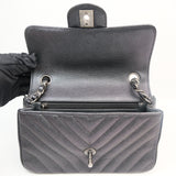 Chanel Chevron Mini Rectangle Black RHW - s24