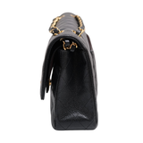 Chanel Double Flap Medium Black Caviar GHW - (MICROCHIP)