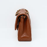 Chanel Double Flap Small Dark Caramel GHW - (MICROCHIP)