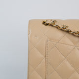 Chanel Beige Double Flap Jumbo Beige Clair -s17