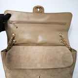 Chanel 26s Suede Dark Beige Maxi Flap GHW - (BRANDNEW)