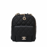 Chanel CC Day Mini Black Backpack GHW - (BRANDNEW)