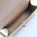 Chanel Chevron Le Boy Dark Beige LGHW - (MICROCHIP)
