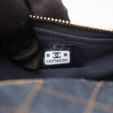 Chanel Classic Mini Hobo Pouch w/ Chain Dark Blue Denim