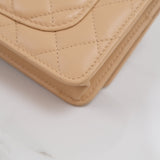 Chanel Wallet on Chain (WOC) Beige Pearl Crush - (MICROCHIP)