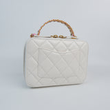 Chanel Matelasse White Multicolor Top Handle Pick Me Up