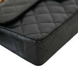 Chanel East West Flap Black Caviar GHW - s10