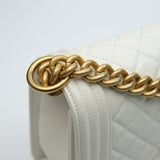 Chanel Le Boy Old Medium White - (MICROCHIP)