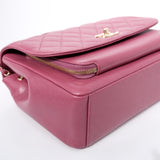 Chanel Business Affinity Medium Flap Raspberry GHW