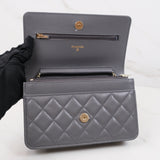 Chanel Wallet On Chain (WOC) Dark Gray - (Chip; 2024)