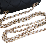 Chanel Mini Square Black and White GHW - s19