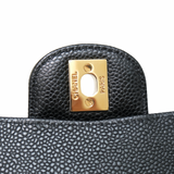 Chanel Double Flap Small Black Ghw -s30