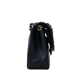 Chanel Double Flap Small Black Caviar GHW - (MICROCHIP)