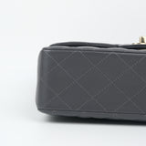 HOLD | Chanel Double Flap Small Dark Gray - (MICROCHIP)