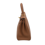 Hermes Kelly 25 Togo Gold GHW - U