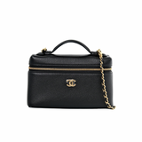 Chanel Slim Vanity Black Grained Calfskin