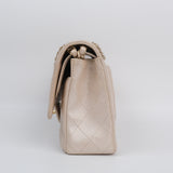 Chanel Double Flap Pearly Beige Medium -s16