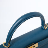 Hermes Kelly 28 Sellier Vert Bosphere GHW - T
