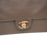 Chanel Maxi Flap Bag Dark Khaki GHW - (MICROCHIP)