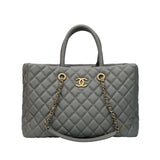 HOLD | Chanel Coco Handle Shopping Tote Grey GHW - 27