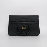 Hermes Halzan 25 Black GHW - U