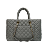 HOLD | Chanel Coco Handle Shopping Tote Grey GHW - 27