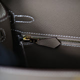 HOLD | Hermes Kelly 25 Sellier Etoupe GHW - U