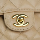Chanel Double Flap Medium Beige Claire GHW - (MICROCHIP)