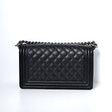 Chanel Le Boy Old Medium Black RHW - s28