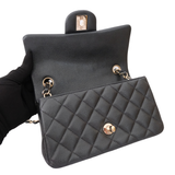 Chanel Mini Rectangle Iridescent Black GHW -s25